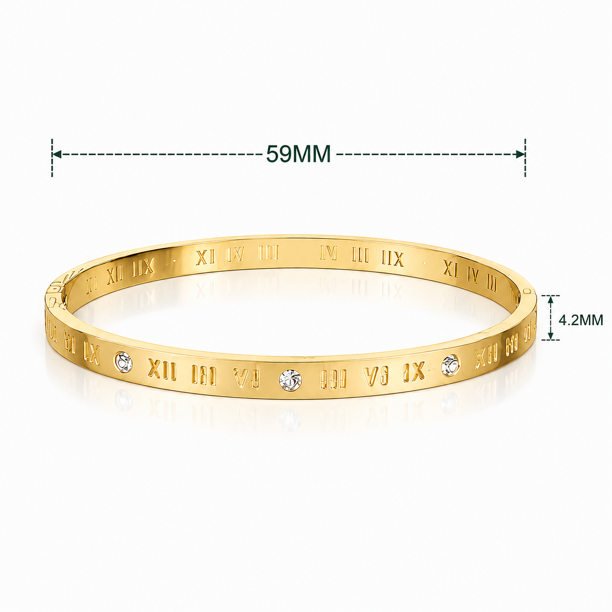Roman CZ Diamond Studded Bracelet