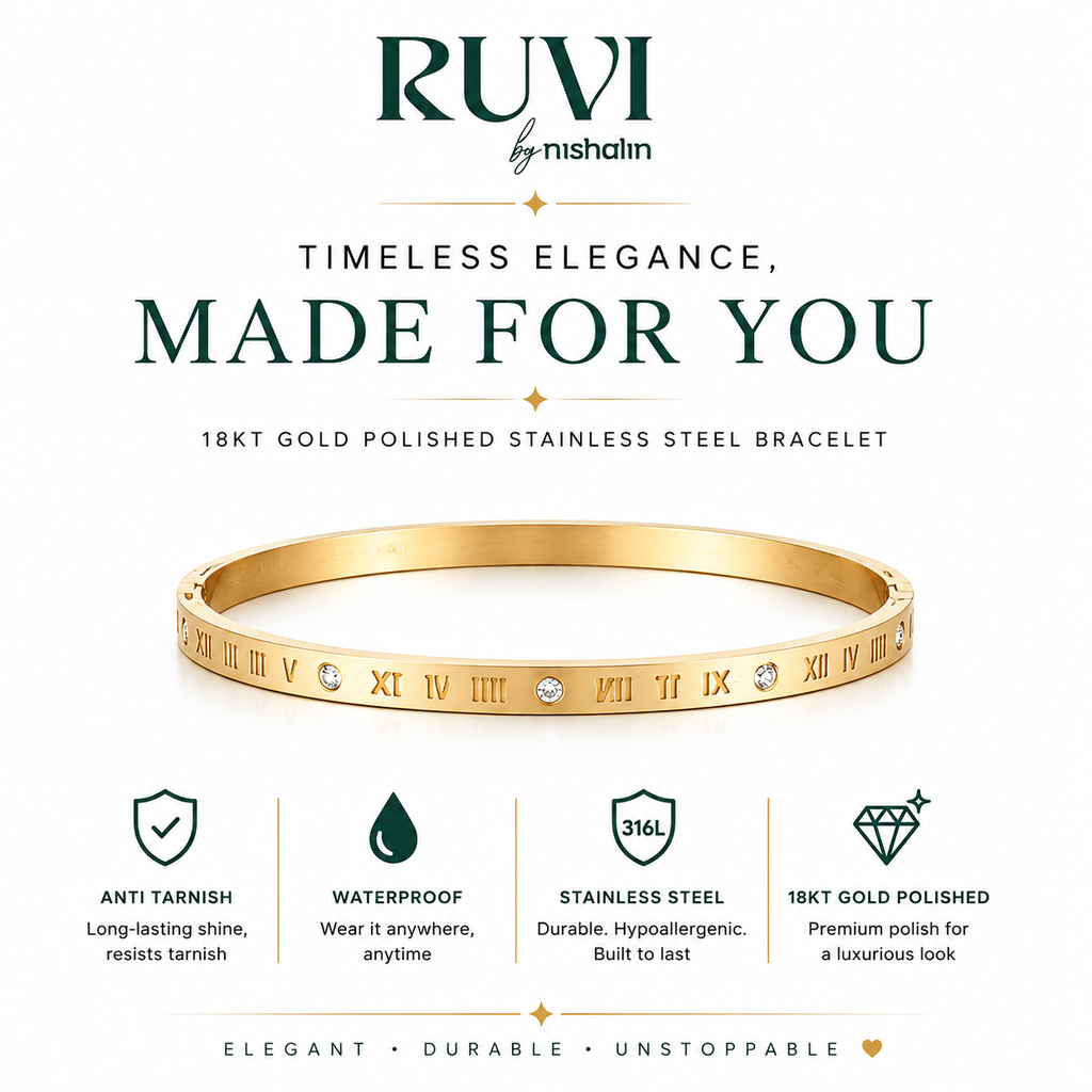 Roman CZ Diamond Studded Bracelet