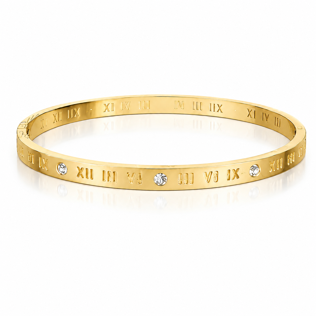 Roman CZ Diamond Studded Bracelet
