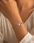 Stainless Steel Evil Eye Bracelet