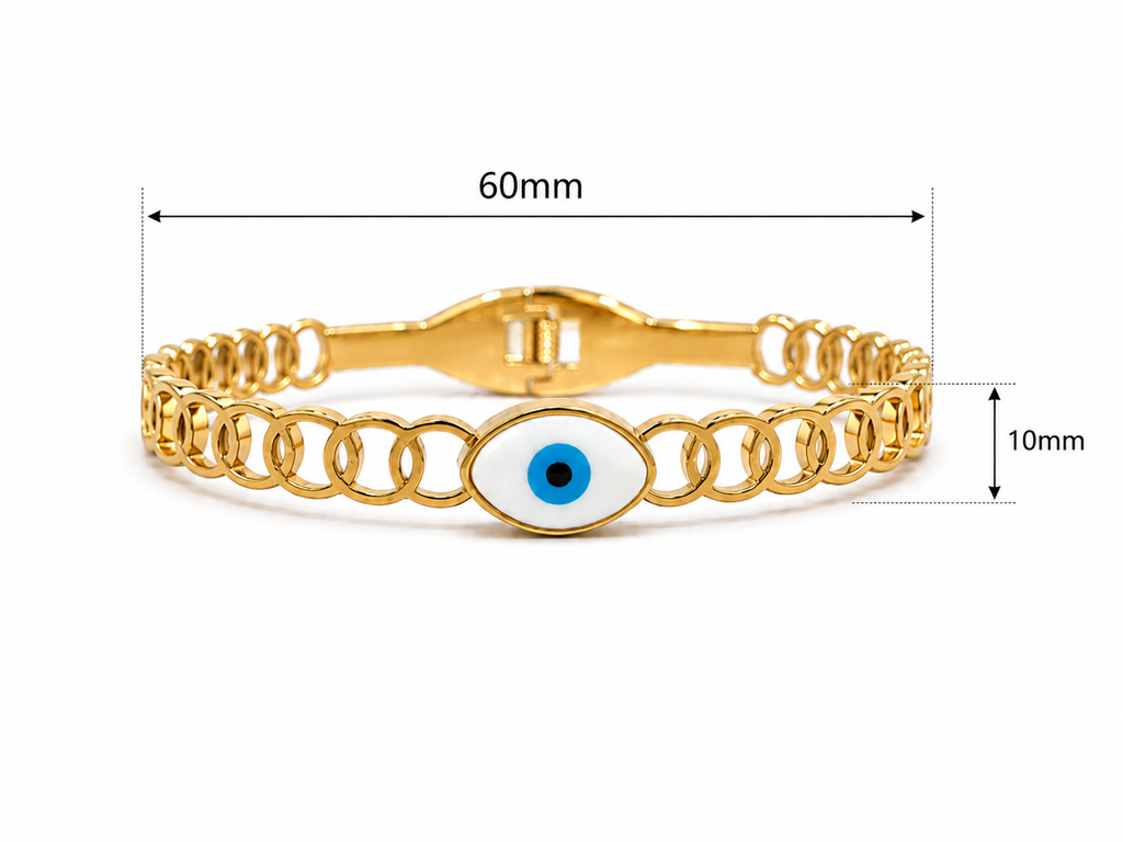 Stainless Steel Evil Eye Bracelet