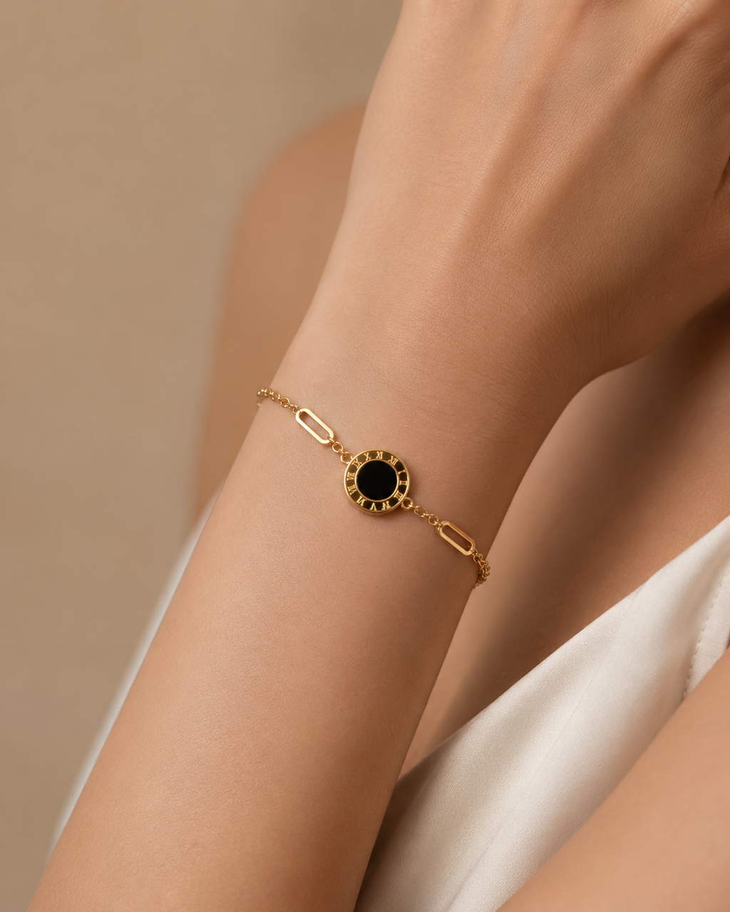 Steel Roman Number Bracelet