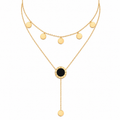 Steel Statement Double Layer Necklace