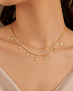 Copper CZ Dual Diamond Neckpiece