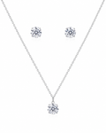 Steel Premium Solitaire Pendant Set