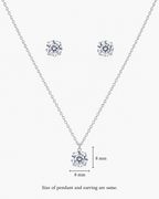 Steel Premium Solitaire Pendant Set