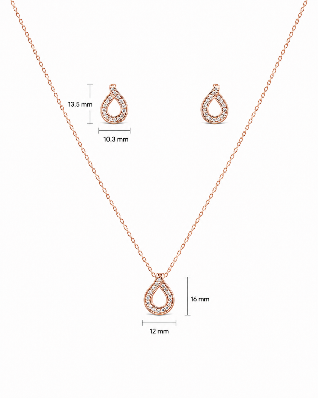 Steel Elegant Everyday Pendant Set