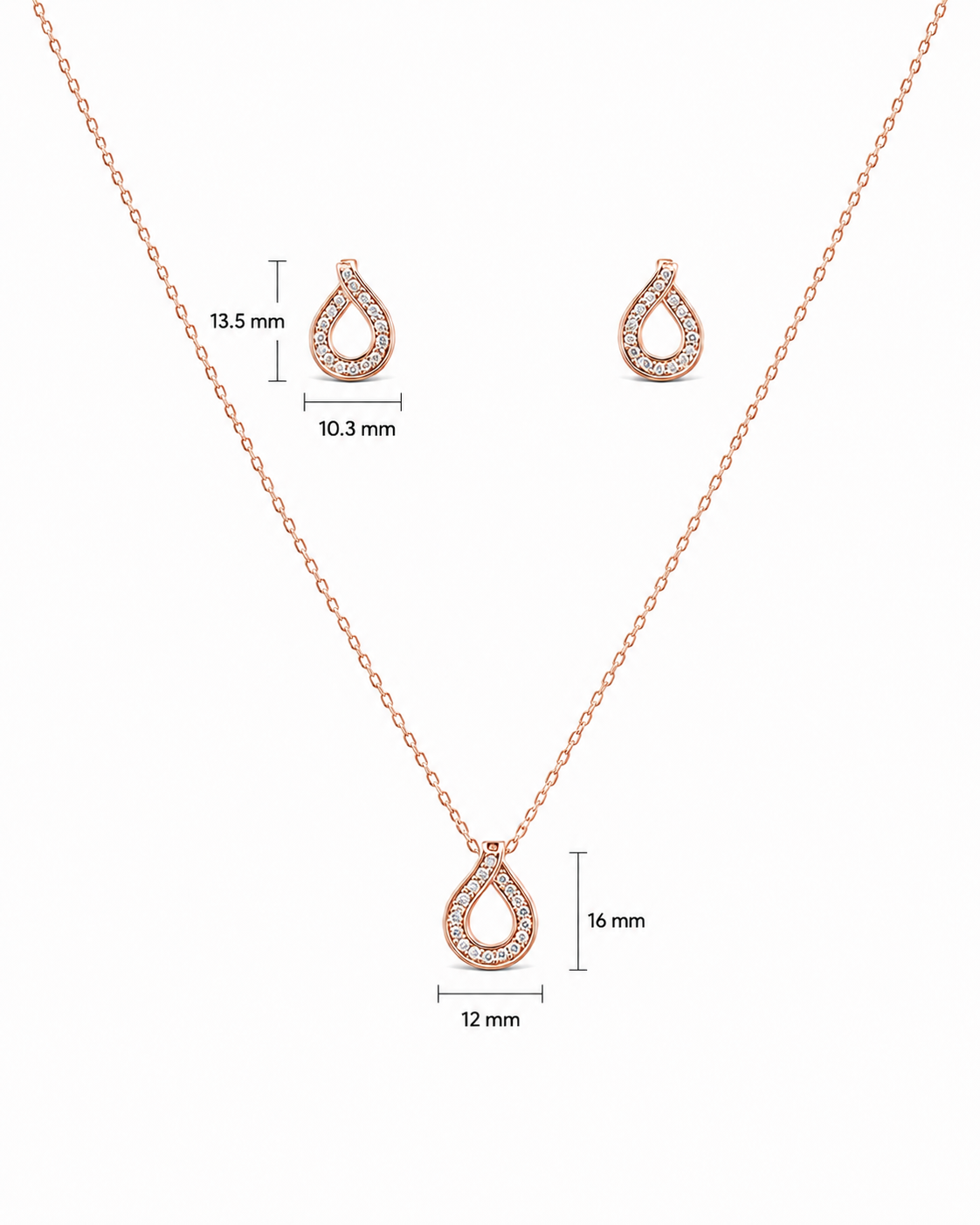 Steel Elegant Everyday Pendant Set