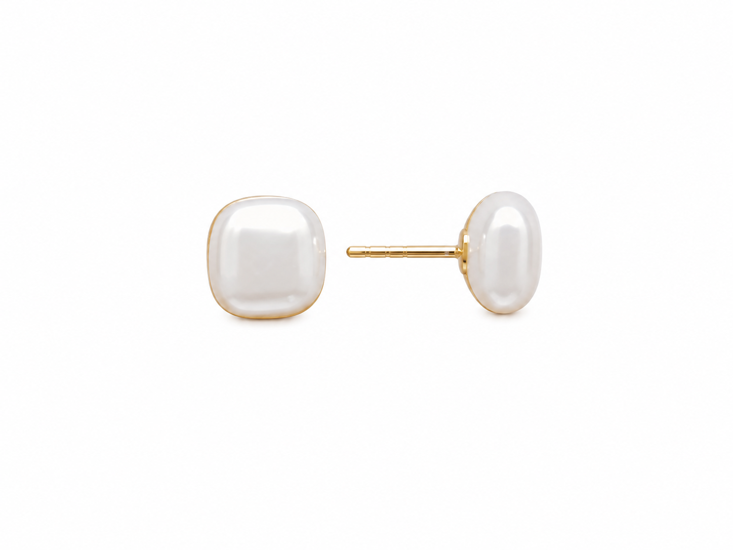 Square Pearl Stud