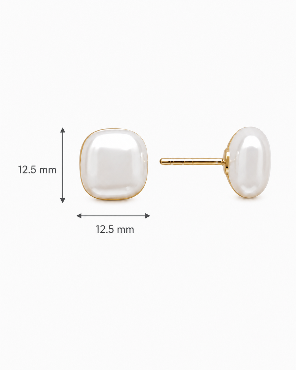 Square Pearl Stud