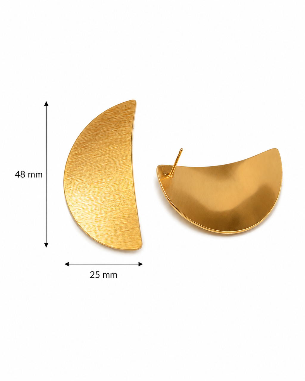 Stainless Steel 18 Carat Gold Plated Earring