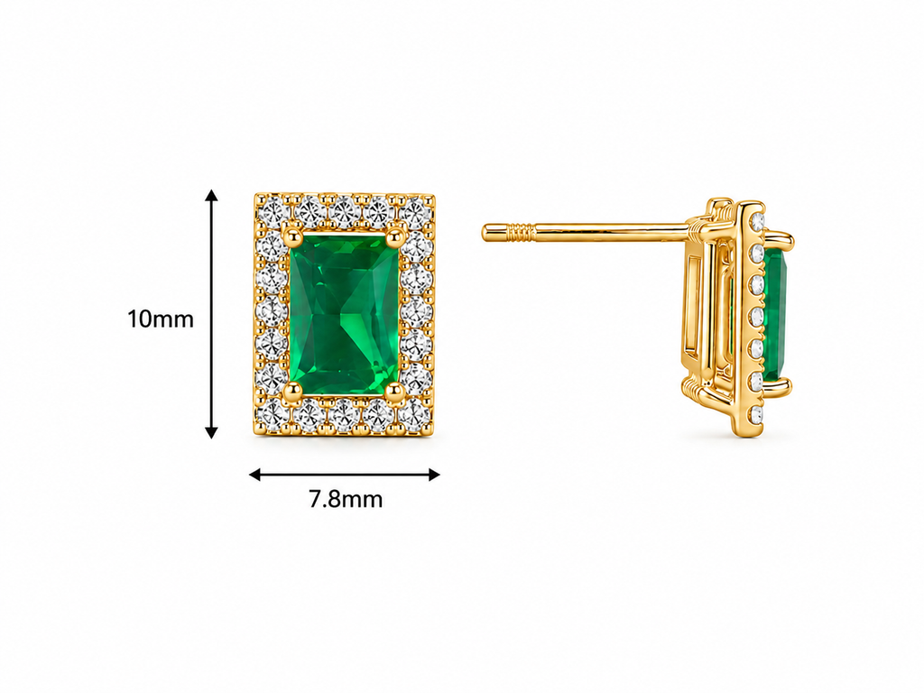 Green Emerald Stud