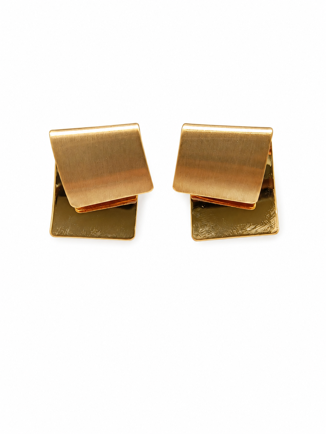 Layered Square Stainless Steel Earrings