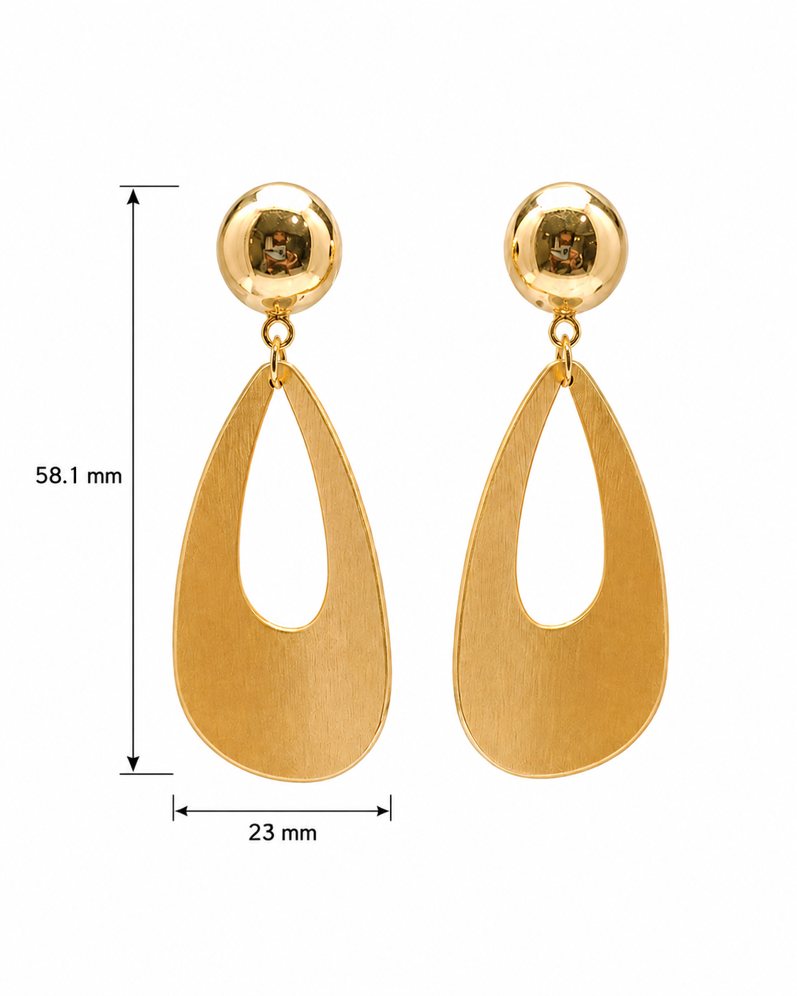 Long Teardrop Stainless Steel Earrings