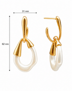 Elegant Pearl Loop Dangler Earring