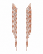 Stainless Steel CZ Tassel Earring