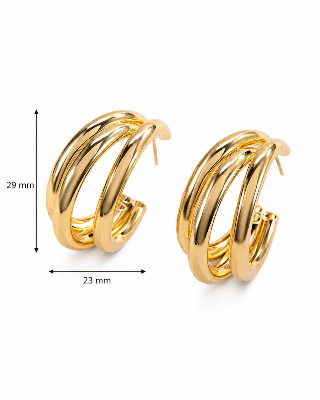 Triple Layer Hoop Earrings