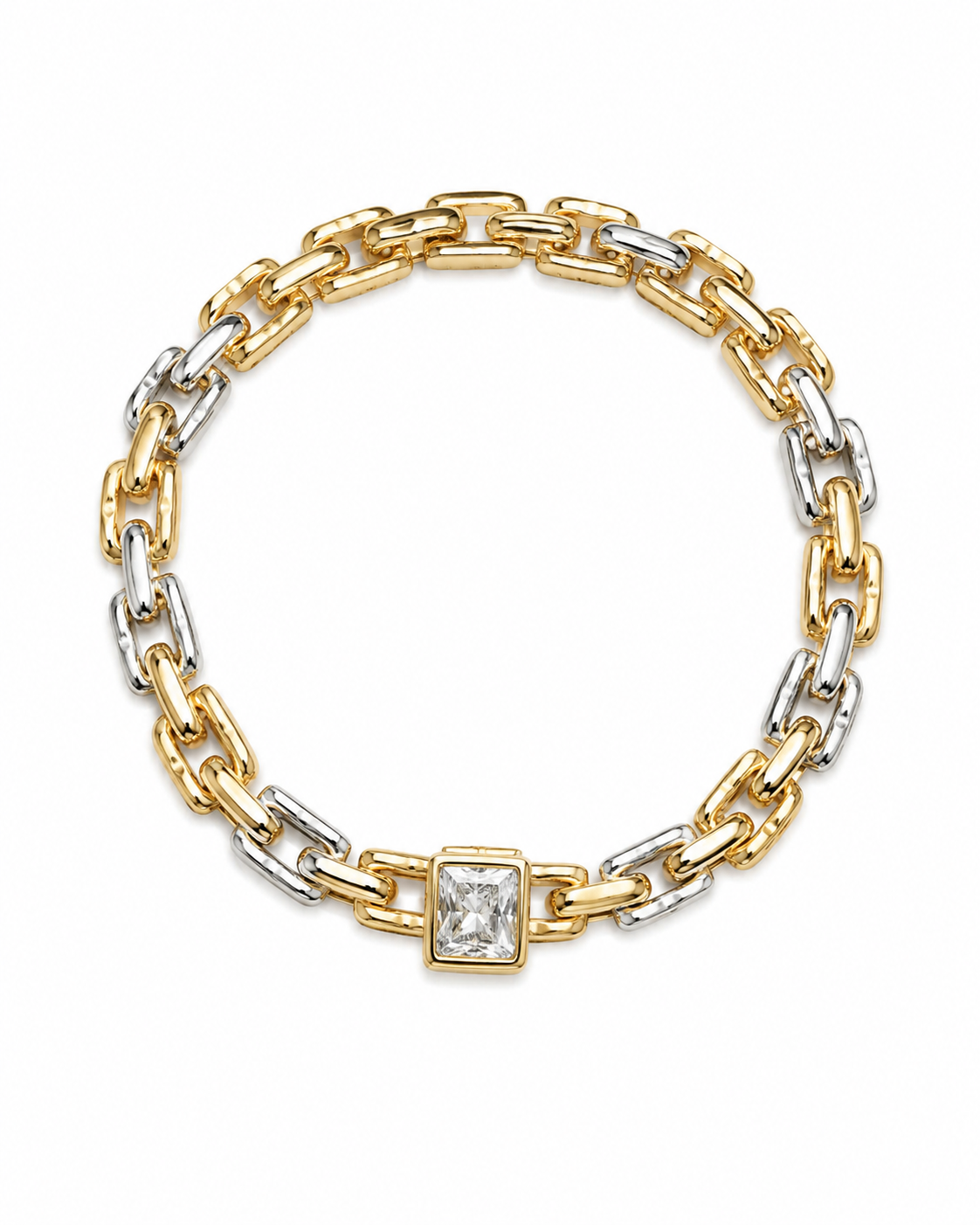 Bold Two-Tone Men’s Designer Bracelet
