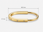 CZ Diamond Studded Unisex Lock Bracelet