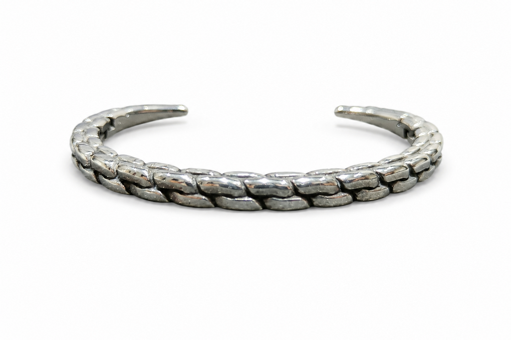 Steel Oxidised Mens Bracelet