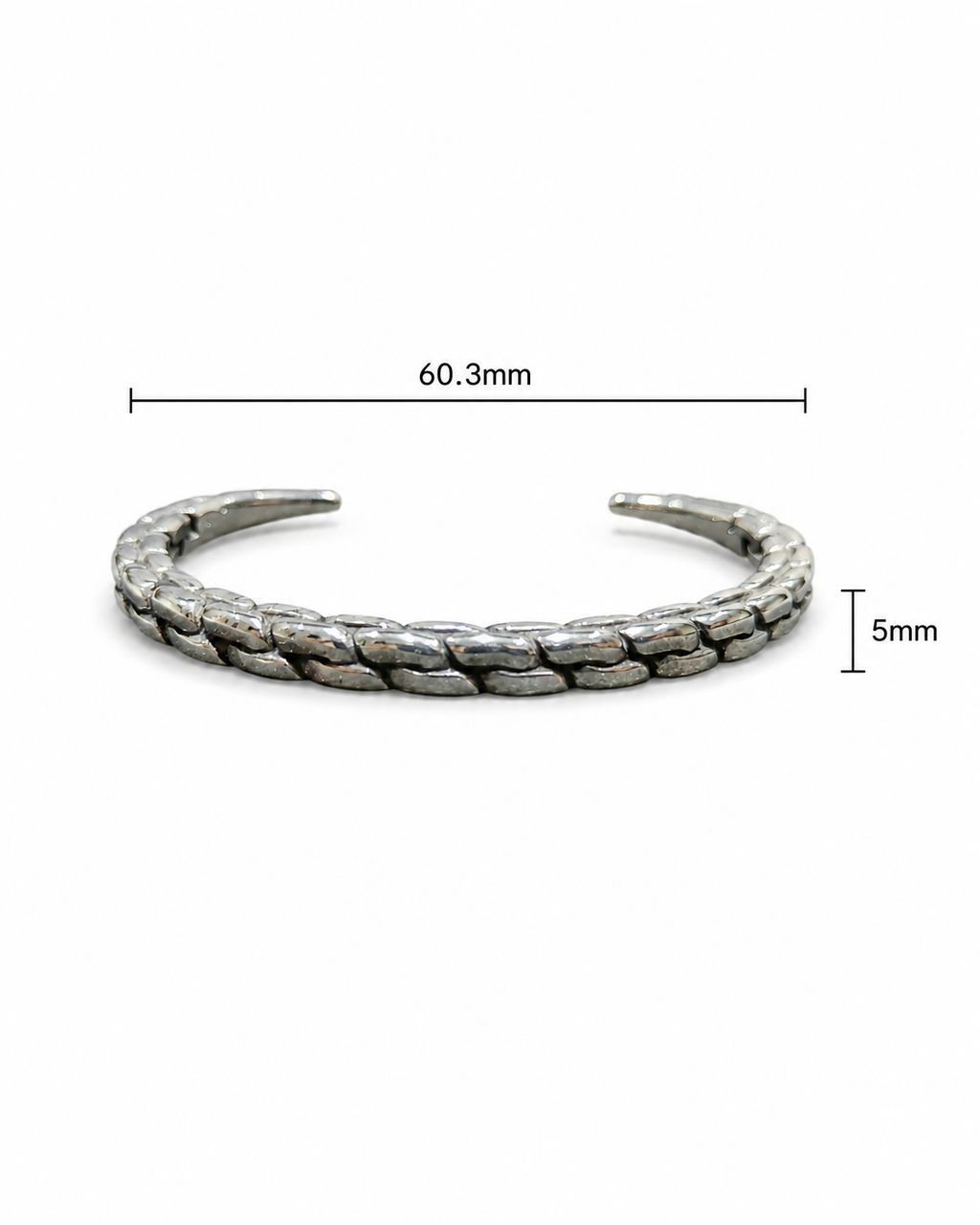 Steel Oxidised Mens Bracelet