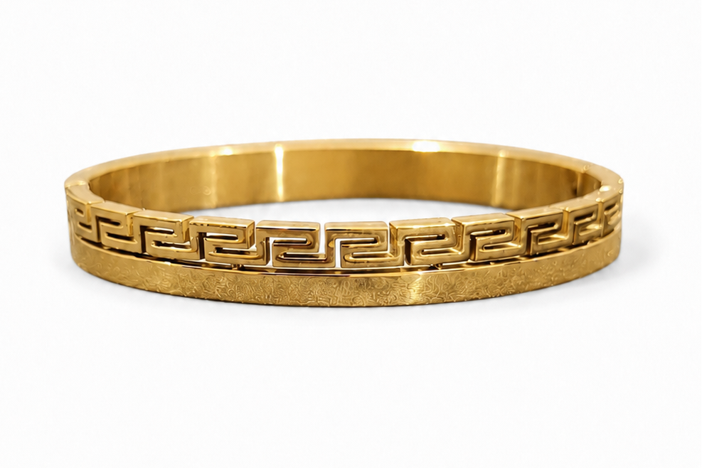 Classic Gold Steel Kada Mens