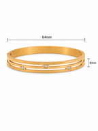 Steel Diamond Studded Mens Bracelet