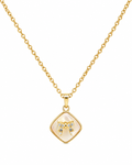 Sparkling Bow Stainless Steel Chain Pendant