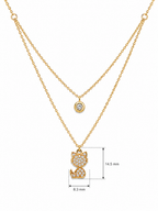 Two Layer Cat Charm Necklace