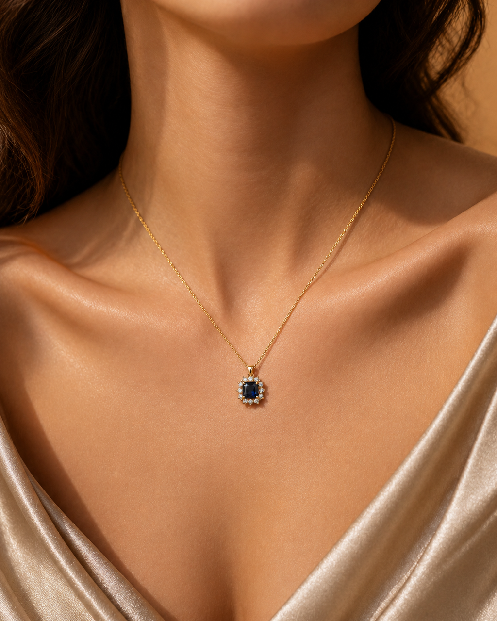 Classic Black Halo Pendant