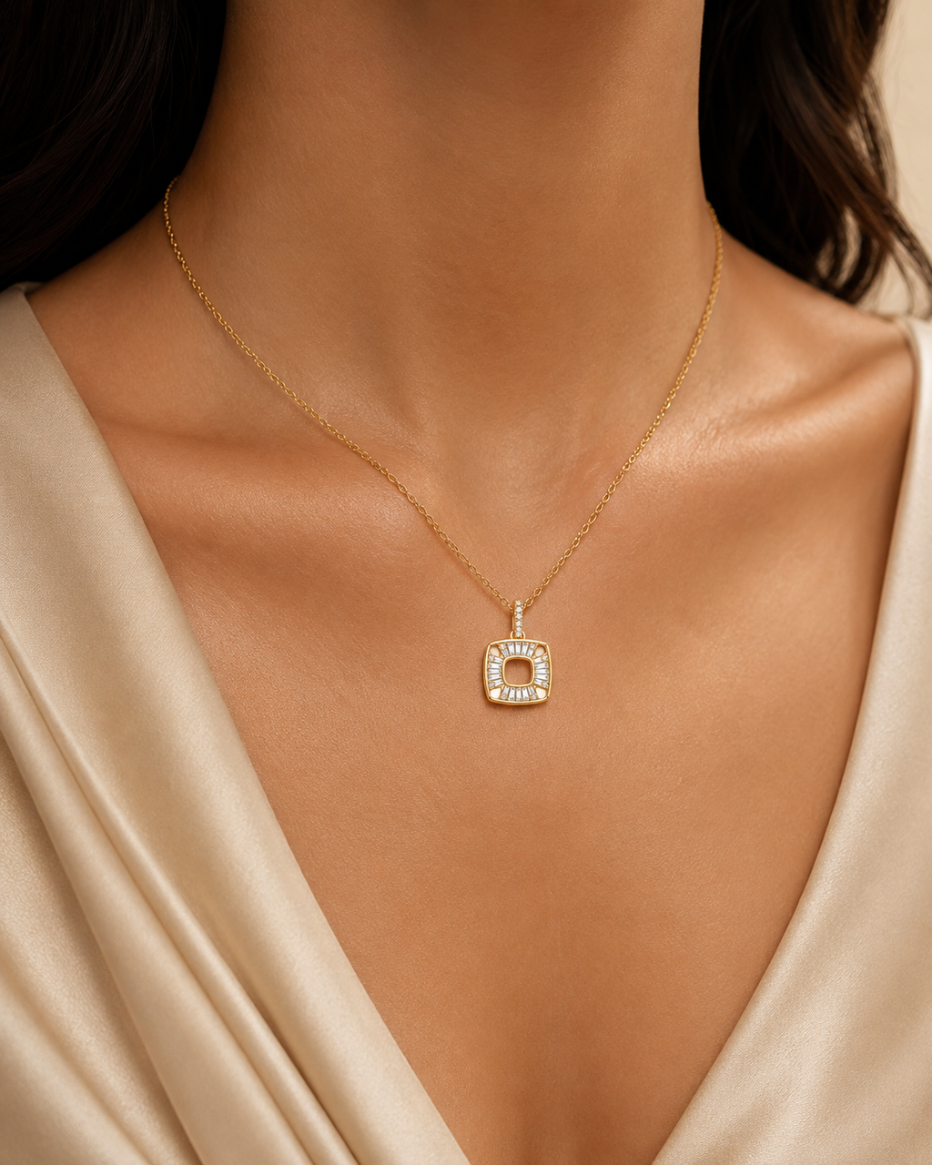 Square Baguette Pendant