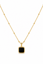 Black Square Pendant
