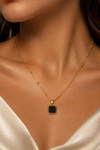 Black Square Pendant