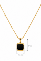 Black Square Pendant