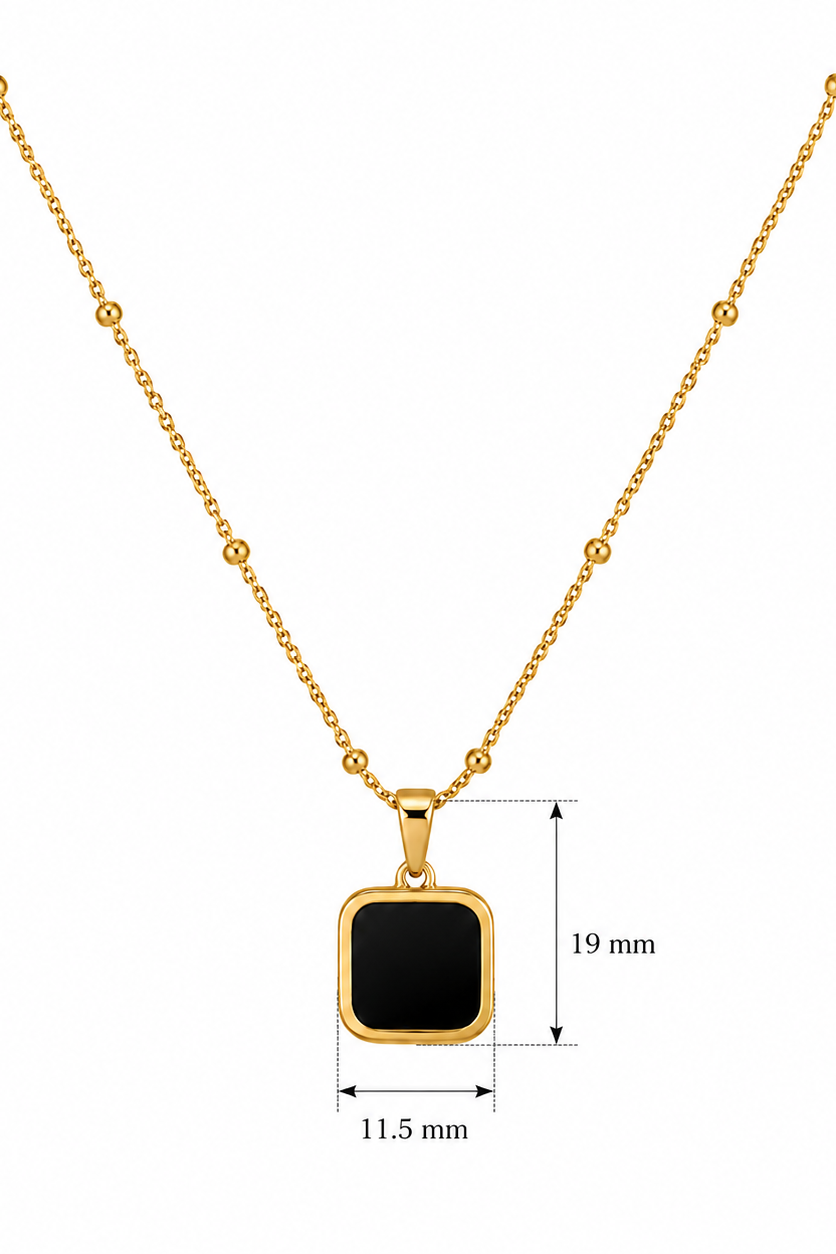 Black Square Pendant
