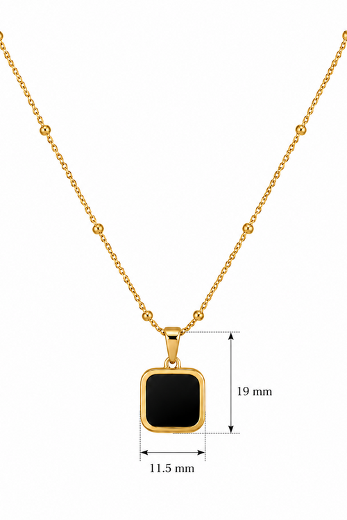 Black Square Pendant