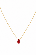 Pear Shaped Red Stone Pendant