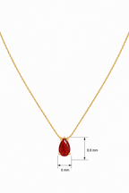 Pear Shaped Red Stone Pendant