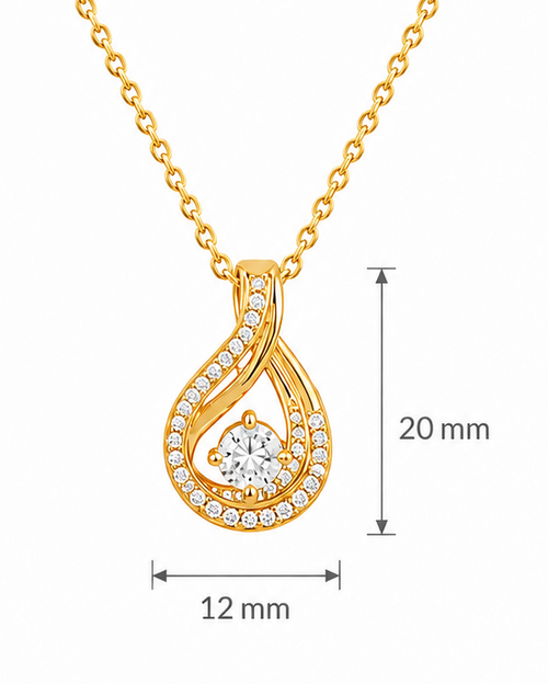CZ Diamond Studded Everyday Pendant