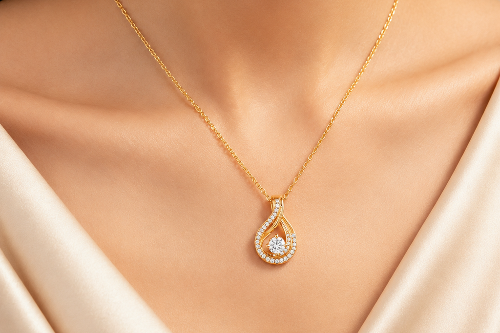 CZ Diamond Studded Everyday Pendant