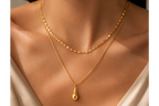 Double Layer Drop Necklace