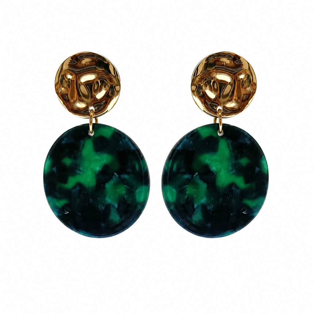 Circle Marble Earring