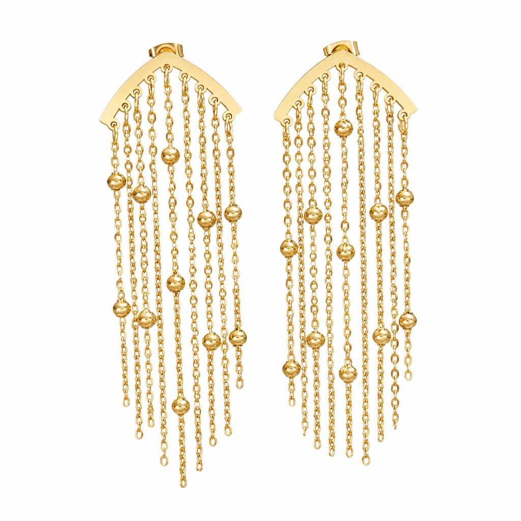 Steel Thread Dangler Earring