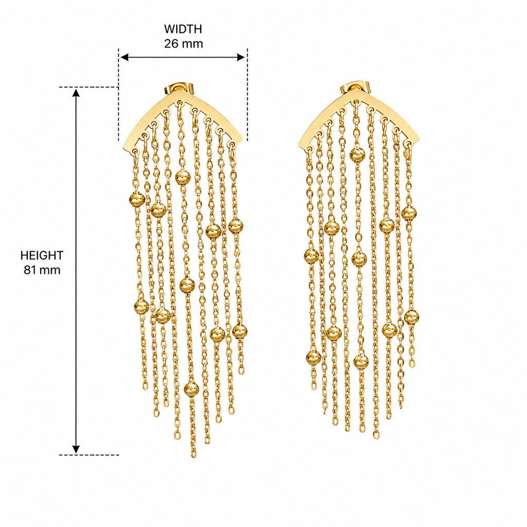 Steel Thread Dangler Earring