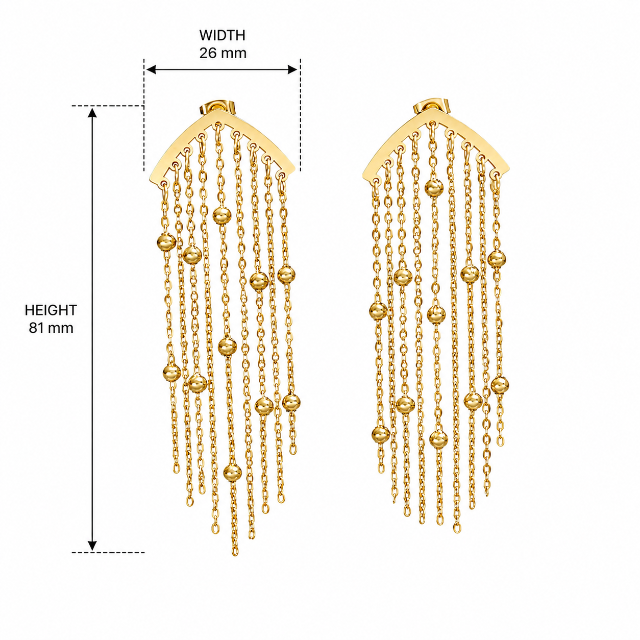Steel Thread Dangler Earring