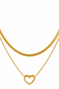 Double Layer Heart Necklace
