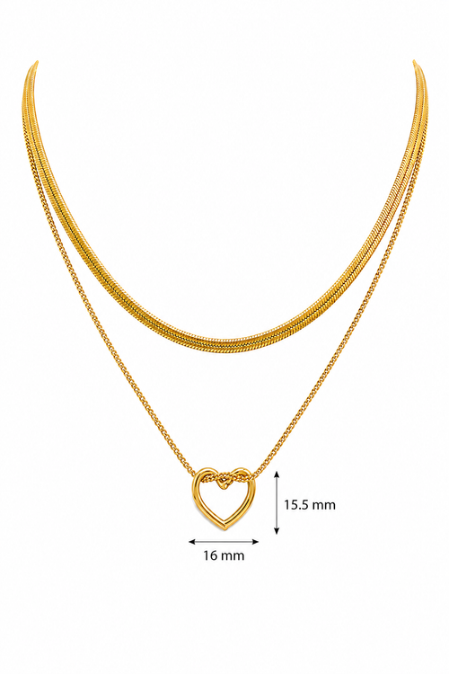 Double Layer Heart Necklace
