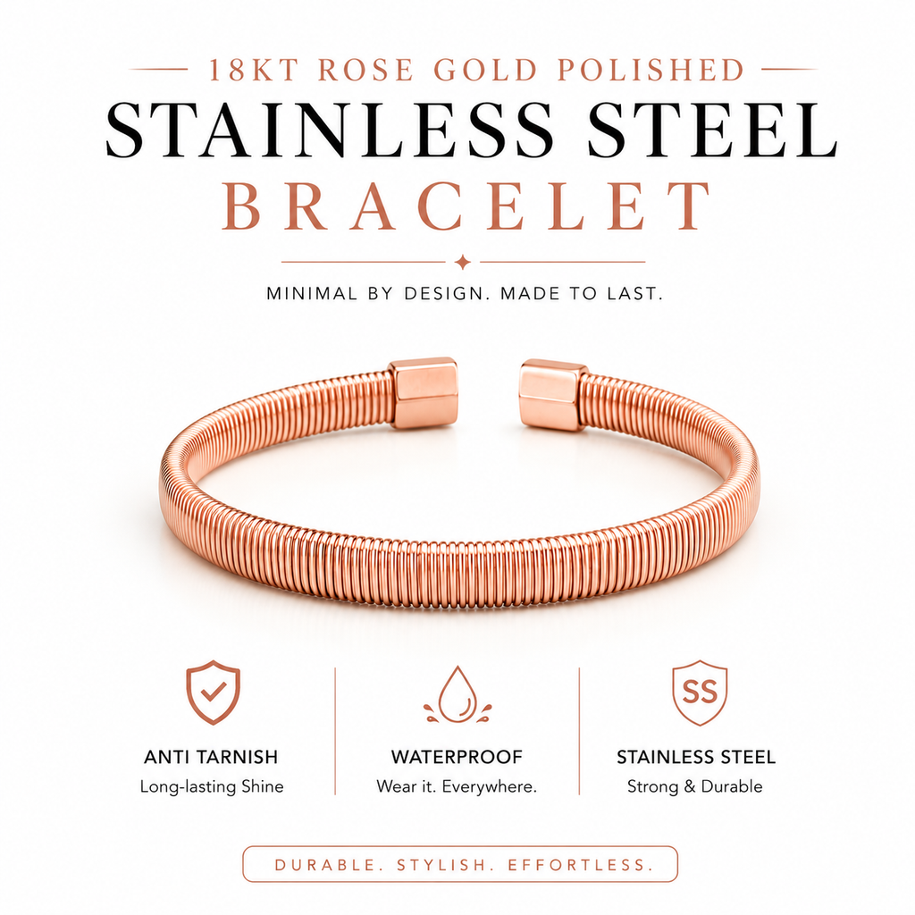 18k Gold Plated Stainless Steel Bracelet