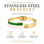 Steel Emerald Bracelet