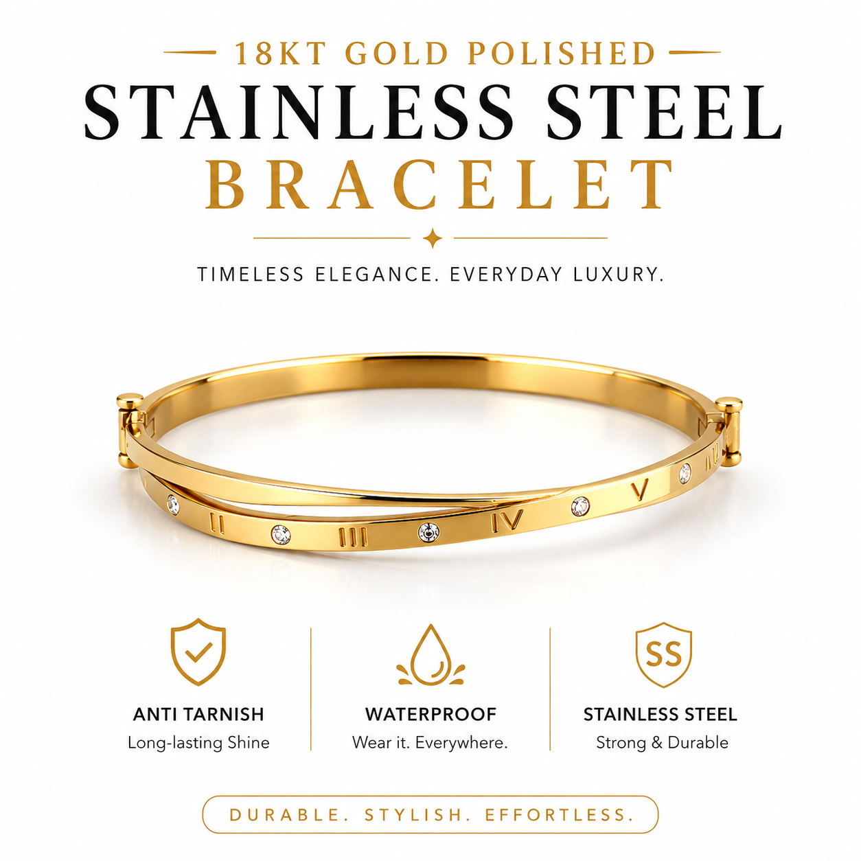 Stainless Steel Roman Lux Bracelet